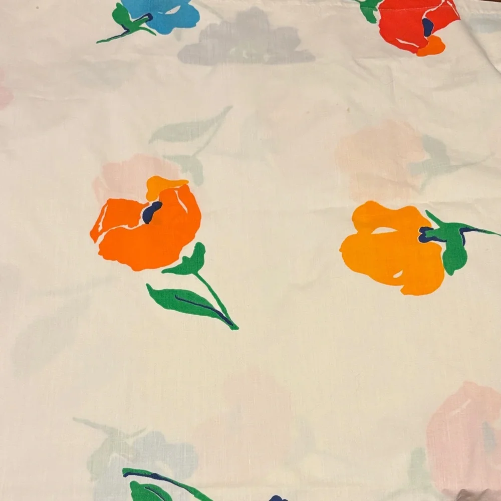 90’s Vtg Martex‎ Full Size Flat & Fitted Sheet Set Percale Bright Flowers